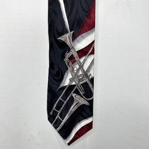 Vintage Chez Roffe Men’s Necktie 4” Trumpet Musical Silk UPBEAT Tie